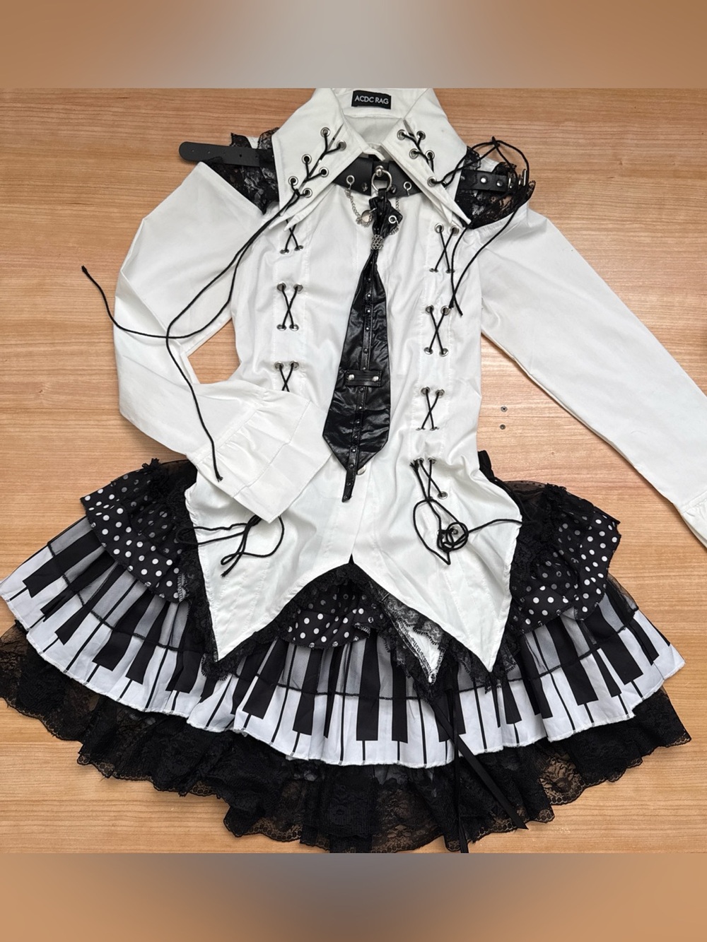 acdc rag Vkei bangya rock gyaru outfit set